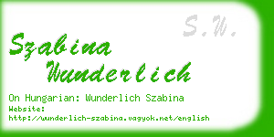 szabina wunderlich business card